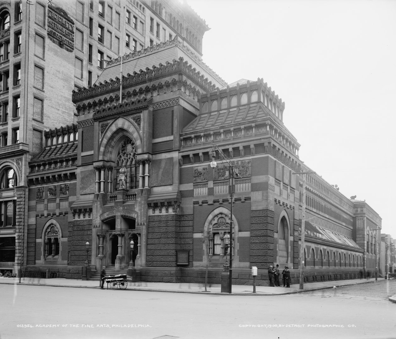 Pennsylvania Academy of Fine Arts, Philadelphia, Pennsylvania, n. 1900 (b/w kuva) tekijältä Detroit Publishing Co.