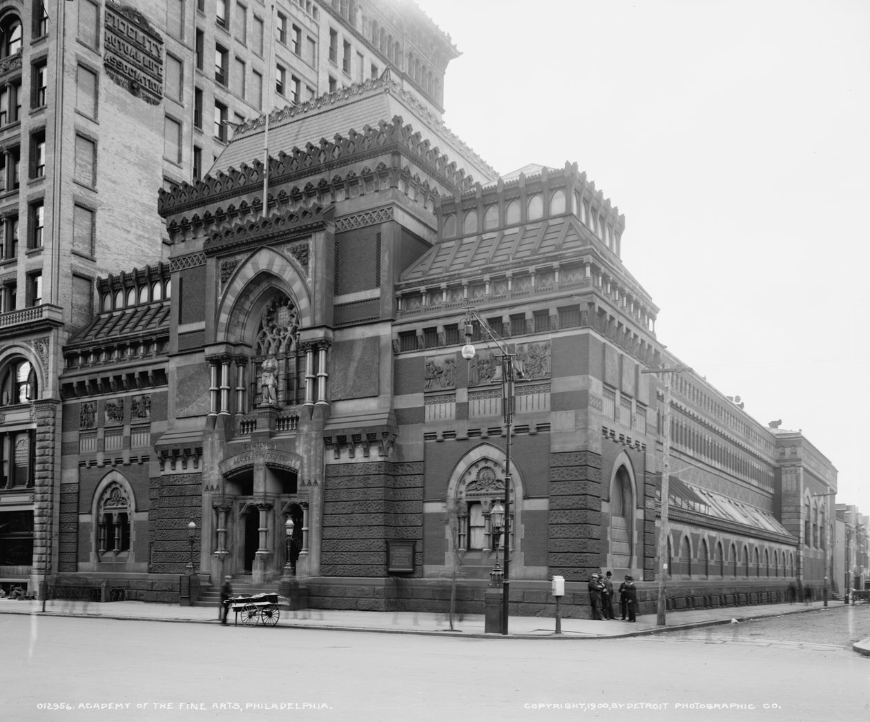 Pennsylvania Academy of Fine Arts, Philadelphia, Pennsylvania, USA, n. 1900 (b/w kuva) tekijältä Detroit Publishing Co.