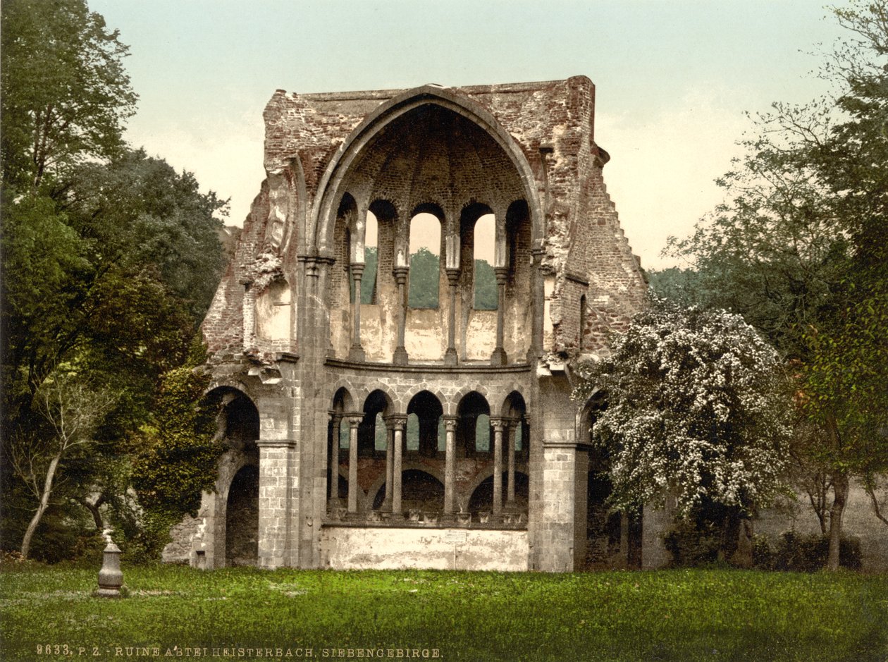 Heisterbachin luostarin rauniot, Nordrhein-Westfalen, Saksa, n. 1900 tekijältä Detroit Publishing Co.
