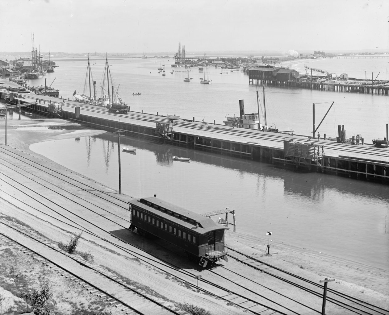 Satama, San Pedro, Kalifornia, n.1880-99. tekijältä Detroit Publishing Co.
