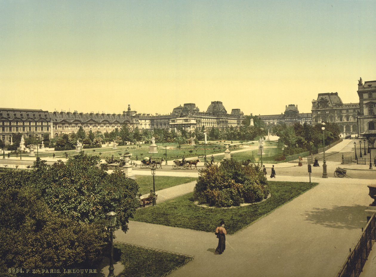 Louvre, Pariisi, noin 1890-1900 tekijältä Detroit Publishing Co.