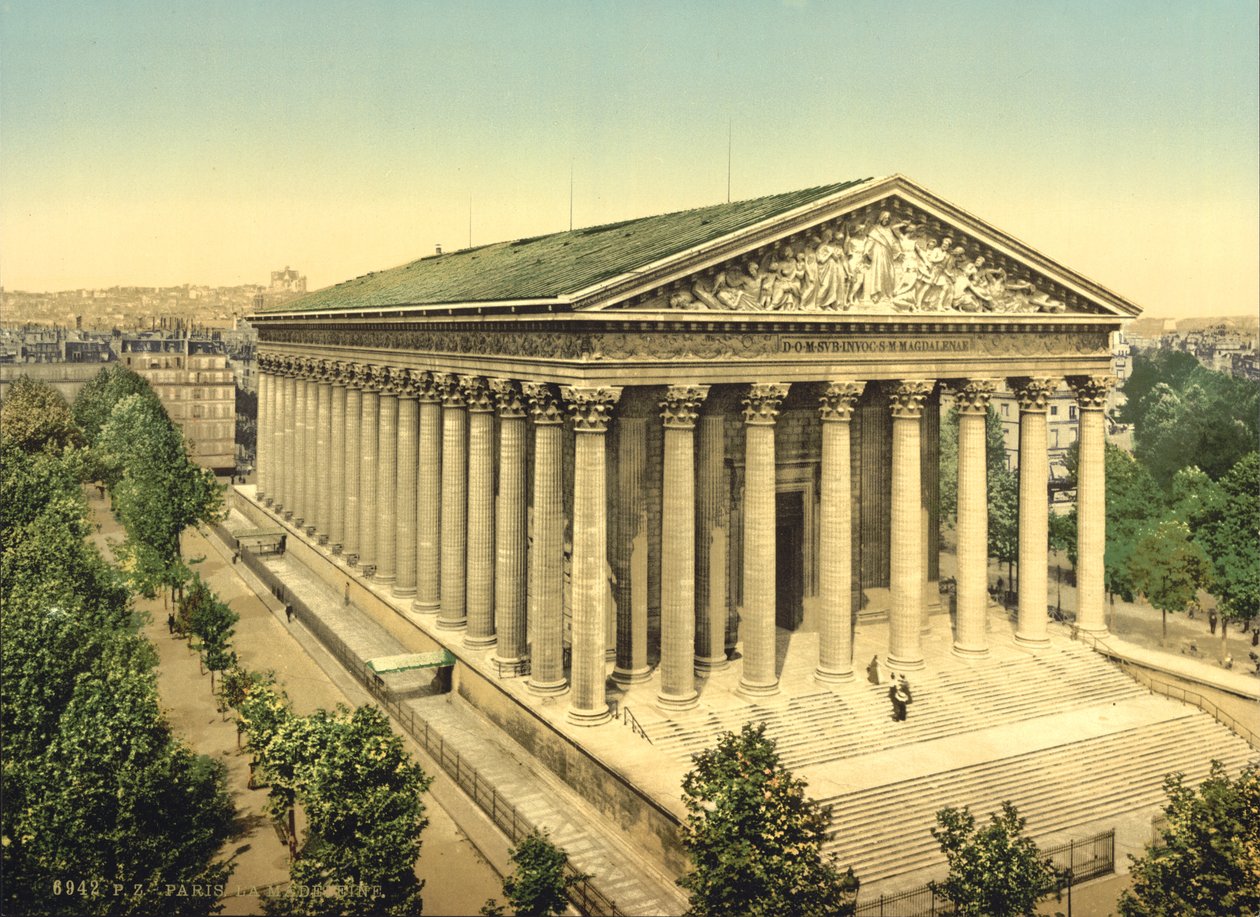 Madeleine, Pariisi, noin 1890-1900 tekijältä Detroit Publishing Co.