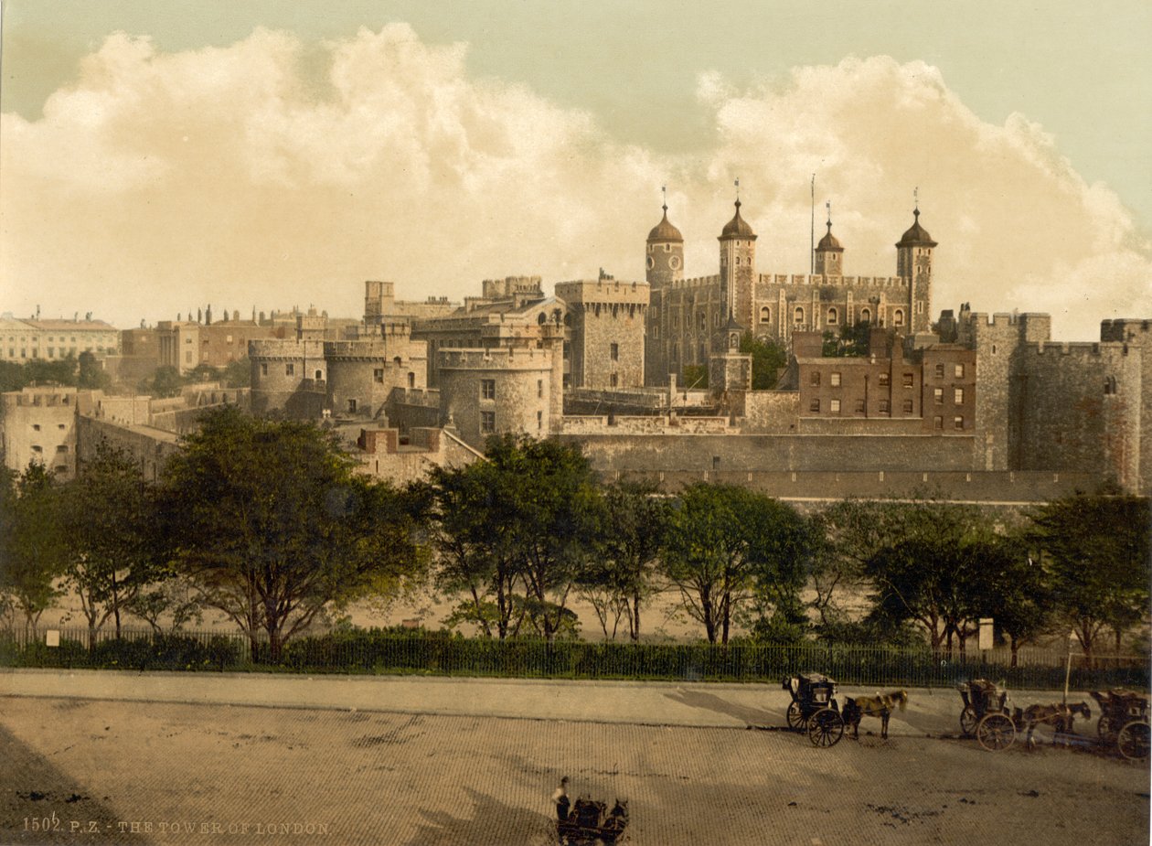 Lontoon Tower, noin 1890-1900 tekijältä Detroit Publishing Co.