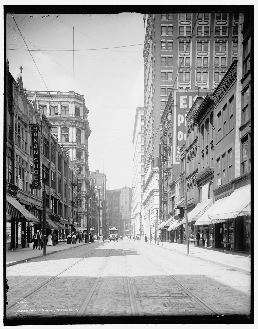 Wood Street, Pittsburgh, Pensilvânia tekijältä Detroit Publishing Co.