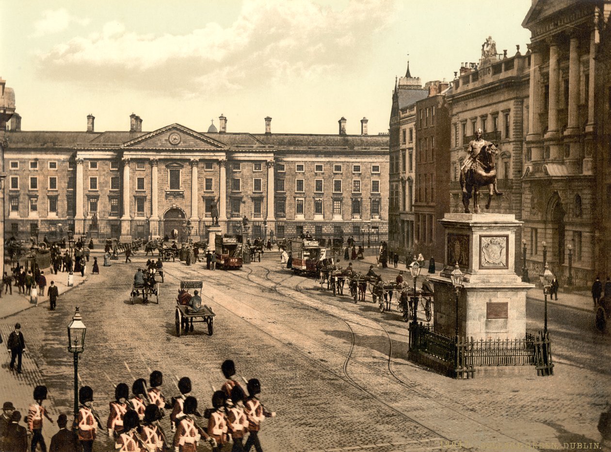 College Green, Dublin, n. 1890-1900 (valokuva) tekijältä Detroit Publishing Co.