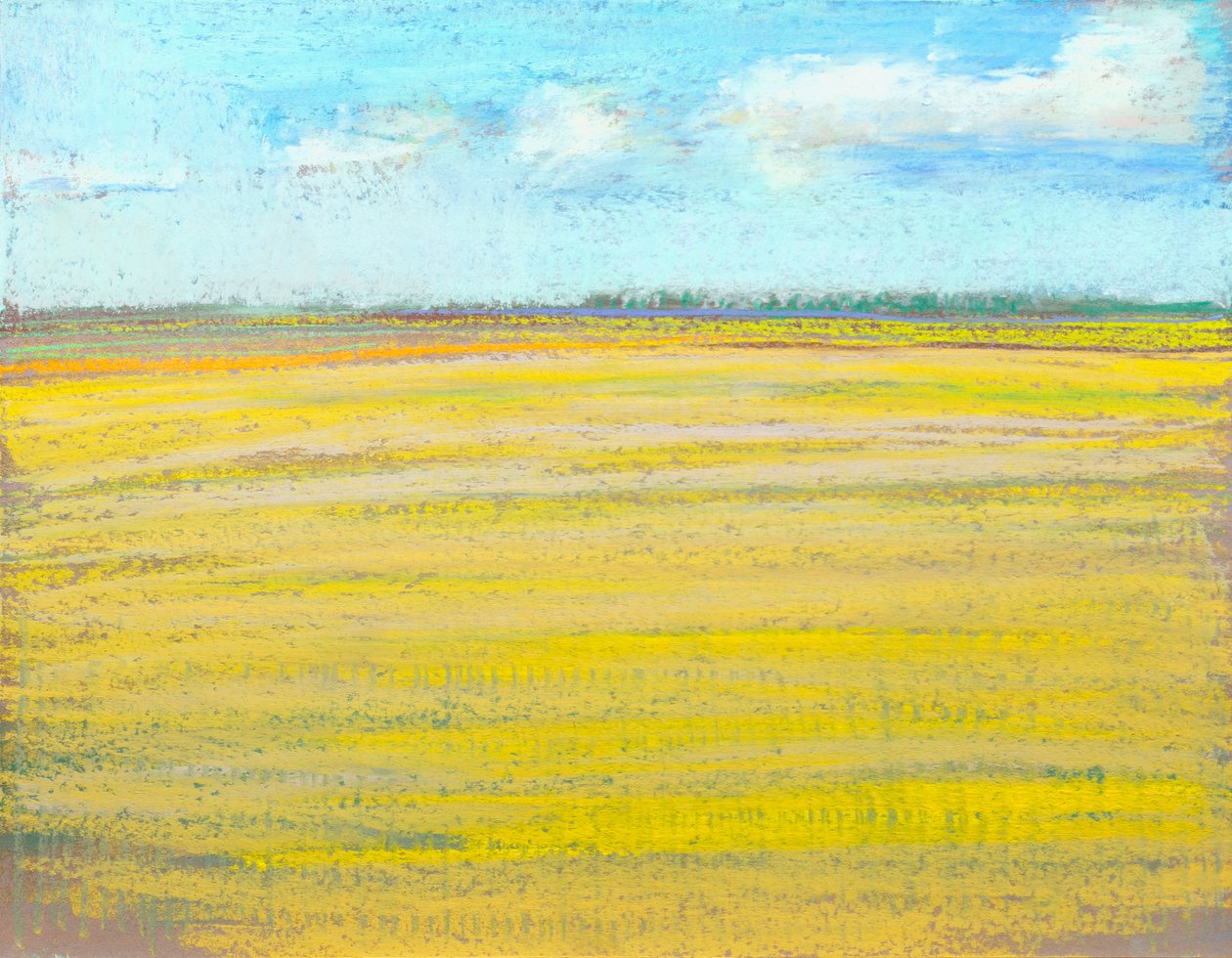 Laaksossamme, 2023 (pastelli paperille) tekijältä Diana Jahns