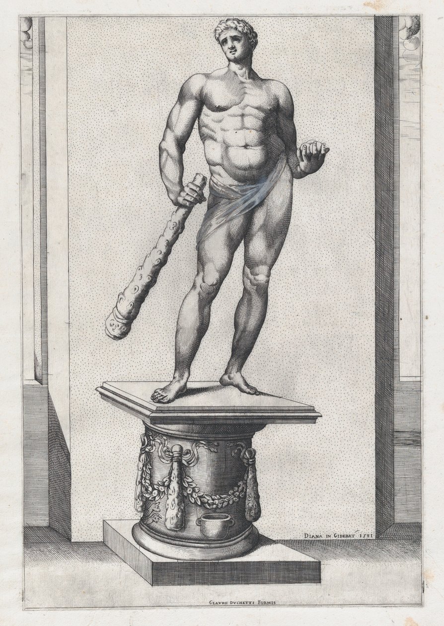 Rooman loiston peili: Herkules Hesperideen omenoiden kanssa, 1581, 1581. tekijältä Diana Mantuana