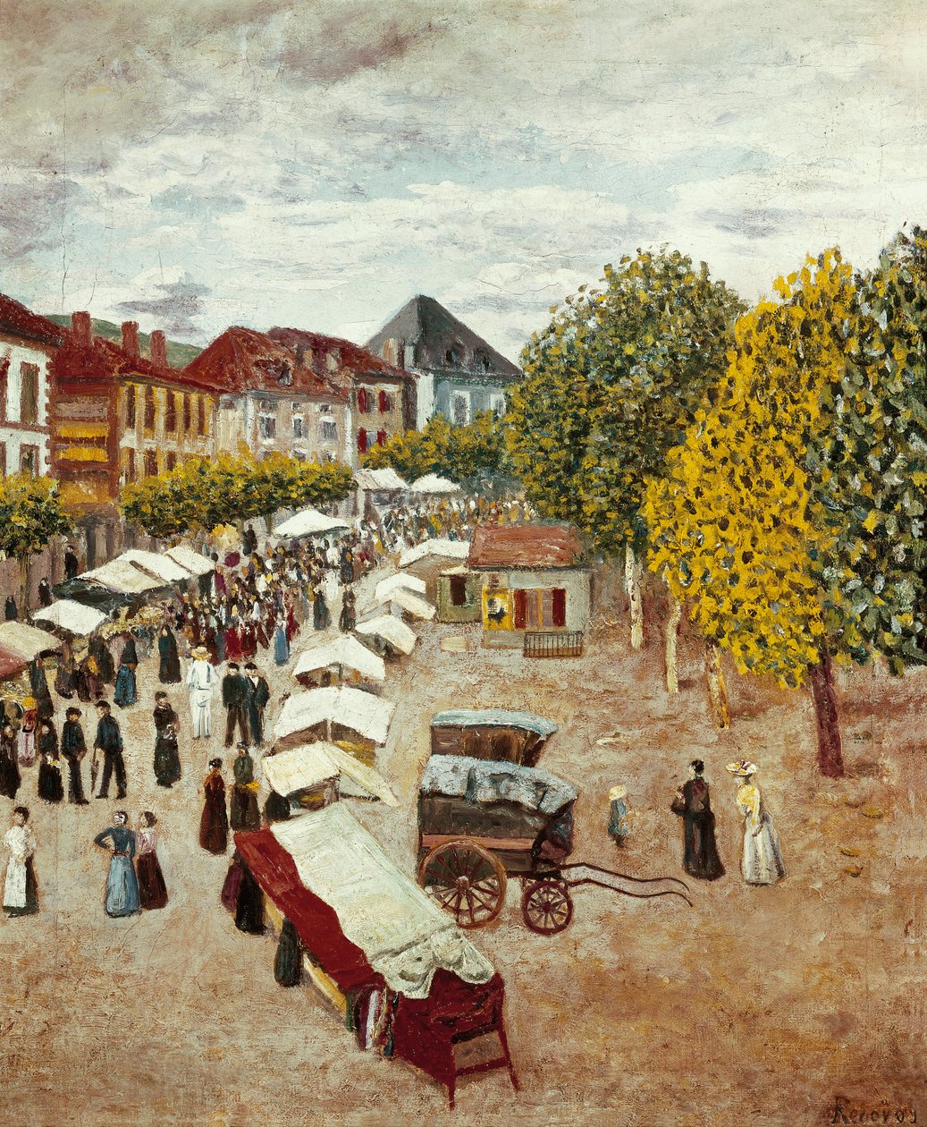 "" Daxin marssi Landesissa" Dario de Regoyosin ja Valdesin maalaus (1875-1913) Yksityiskokoelma tekijältä Diario or Dario de Regoyos y Valdes