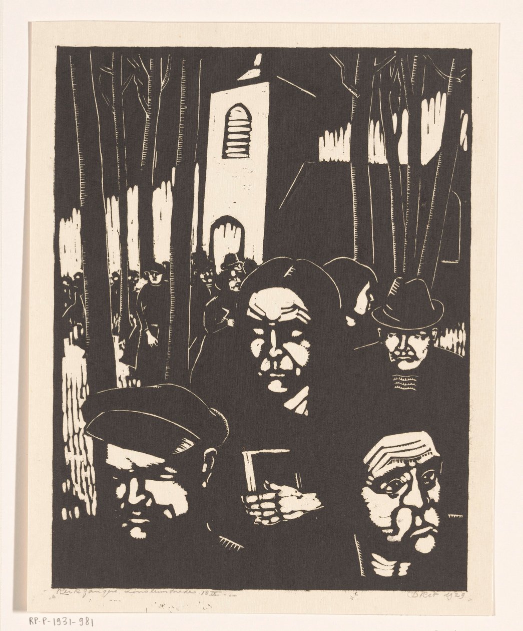 kirkossa kävijät tekijältä Dick Ket (signed by artist)