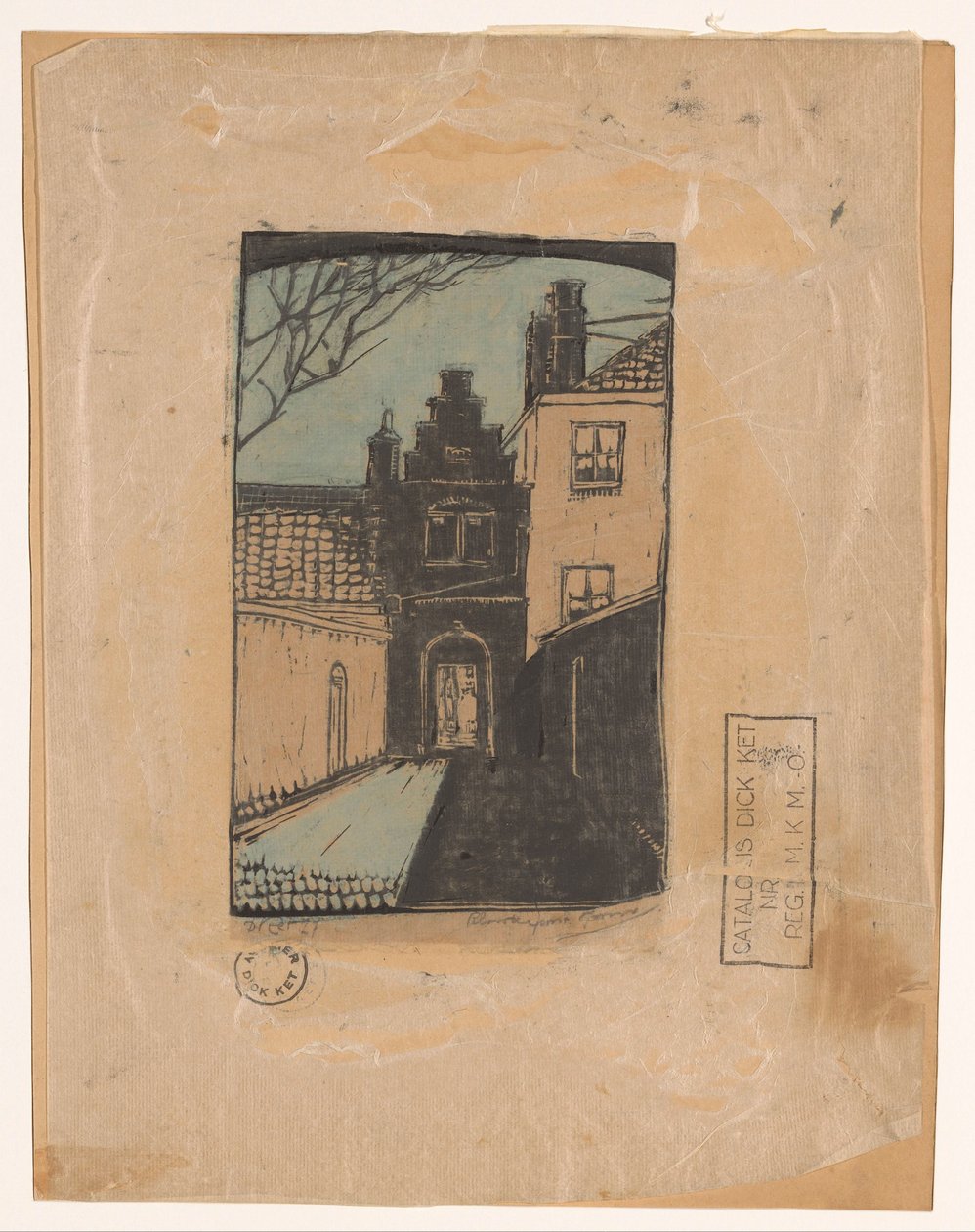 Luostarin portti, Hoorn (alkuperäinen nimi esineessä) tekijältä Dick Ket (signed by artist)
