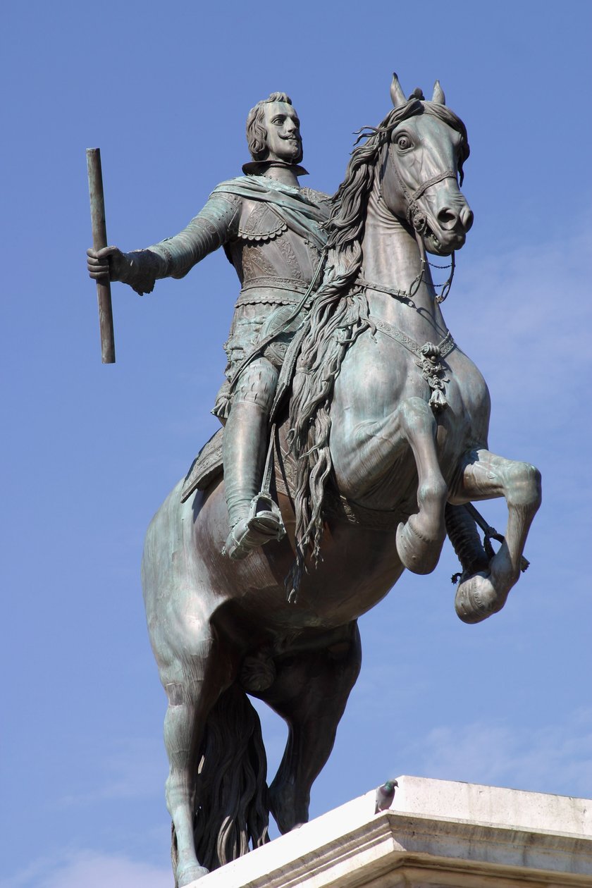 Espanjan kuninkaan Filip IV:n (1605-65) ratsastajapatsas, Taccan (pronssi) pronssivalu (ks. myös 53906 ja 79531). tekijältä Diego Velázquez