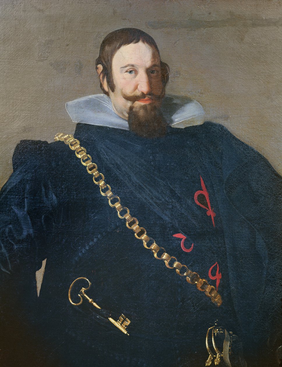 Duke of Olivares yksityiskohta ylävartalosta, 1624 öljy kankaalle tekijältä Diego Velázquez