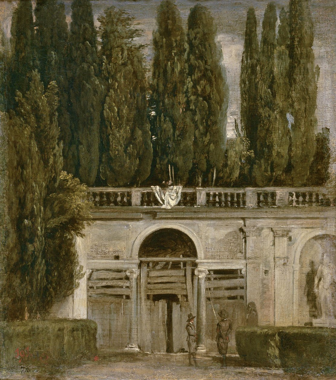 Näkymä Villa Medicin puutarhaan Roomassa, n. 1630 tekijältä Diego Velázquez