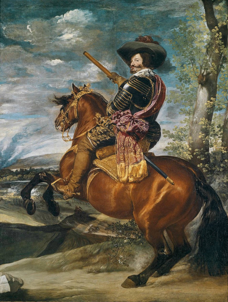 Olivaresin kreiviherttua Don Gaspar de Guzmanin (1587-1645) ratsastusmuotokuva, 1634 tekijältä Diego Velázquez