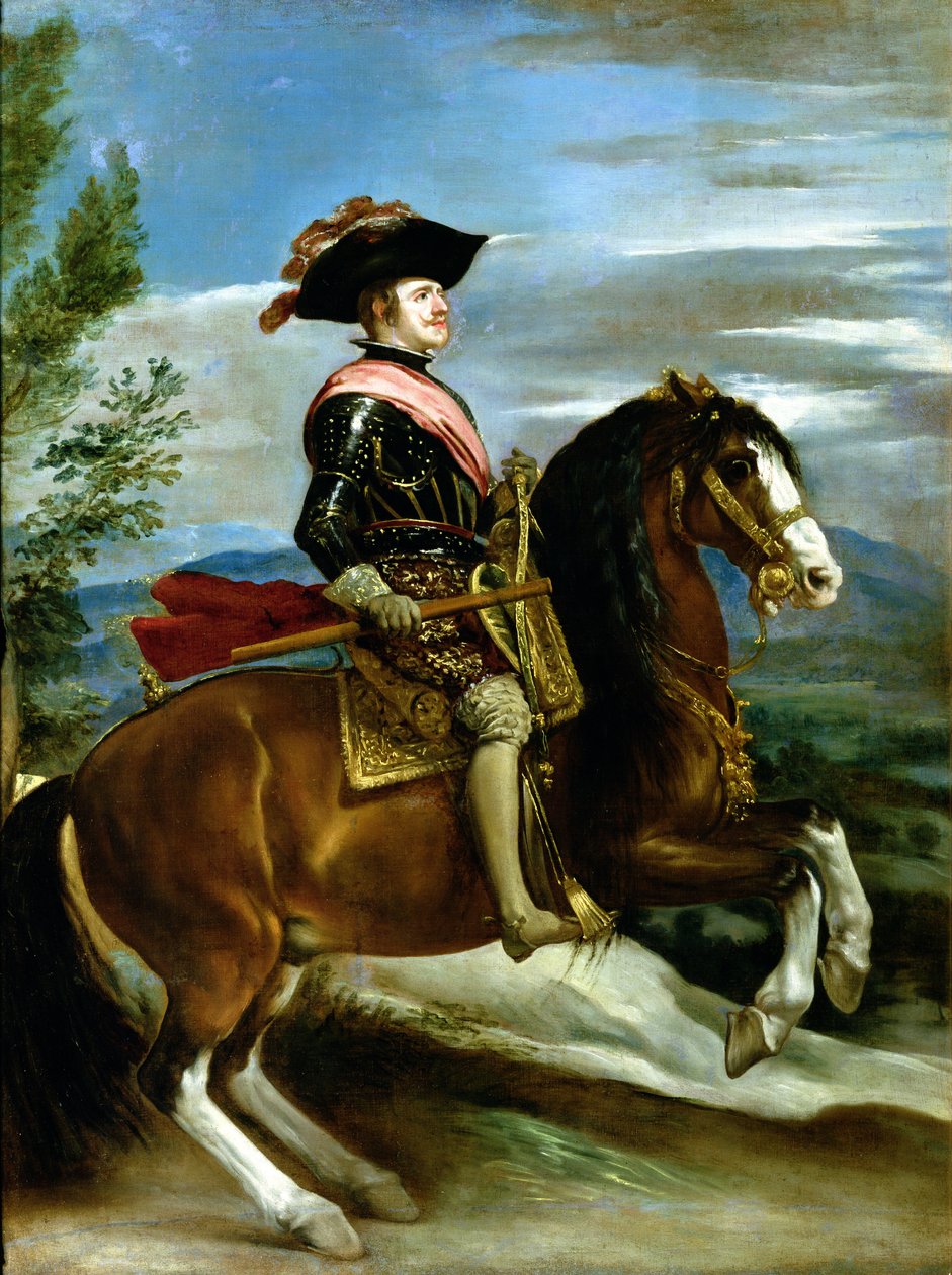 Espanjan kuningas Filip IV:n ratsastajamuotokuva (1605-65) tekijältä Diego Velázquez