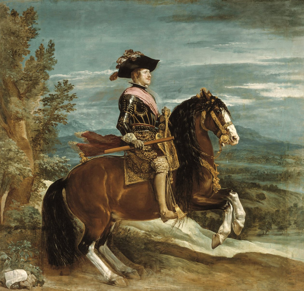 Philip IV:n (1605-65) ratsastajamuotokuva n. 1636 tekijältä Diego Velázquez