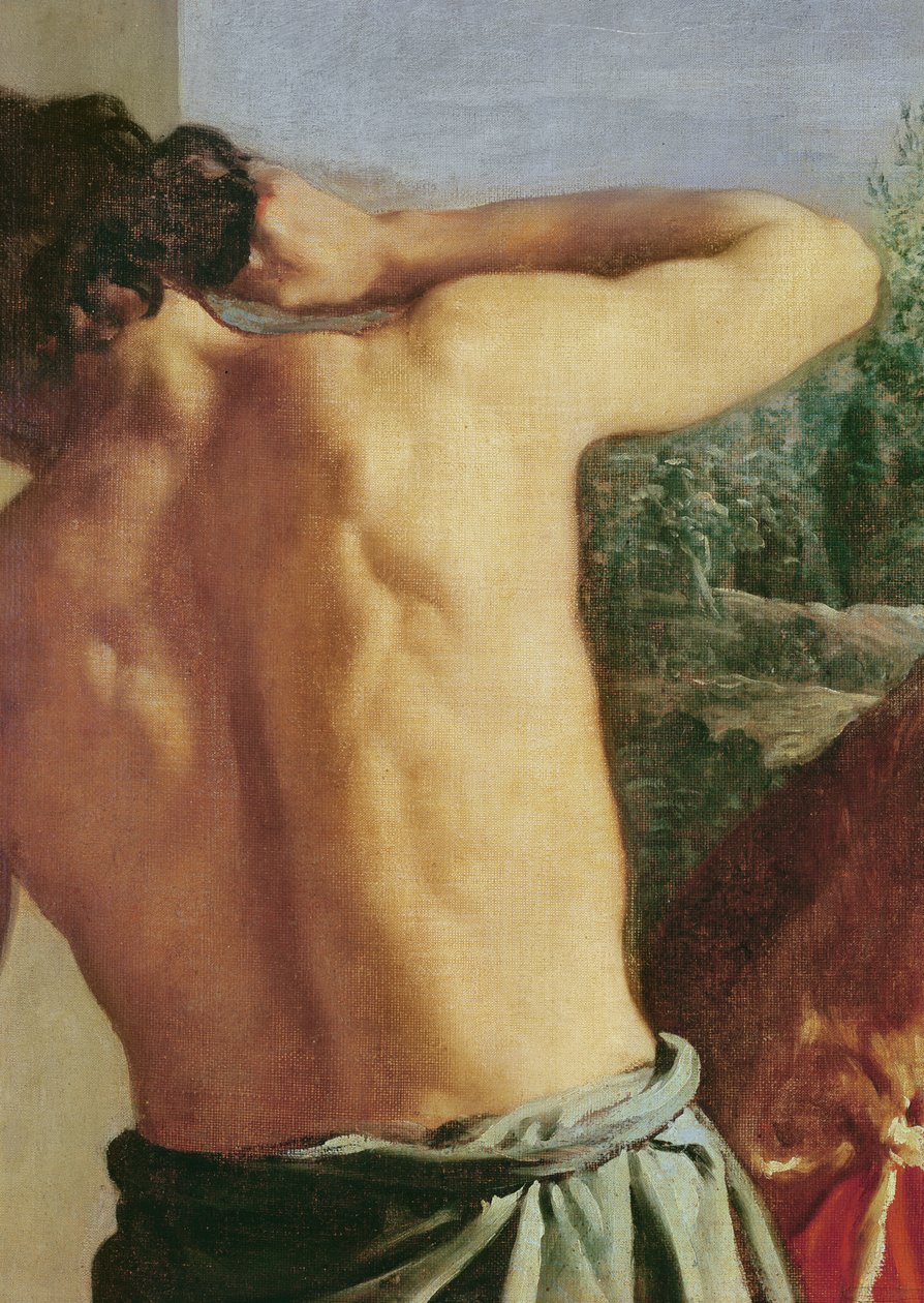 Jaakobille tuotu Joosefin verinen takki, yksityiskohta palvelijasta vasemmalla, 1630 (yksityiskohta 55705) tekijältä Diego Velázquez