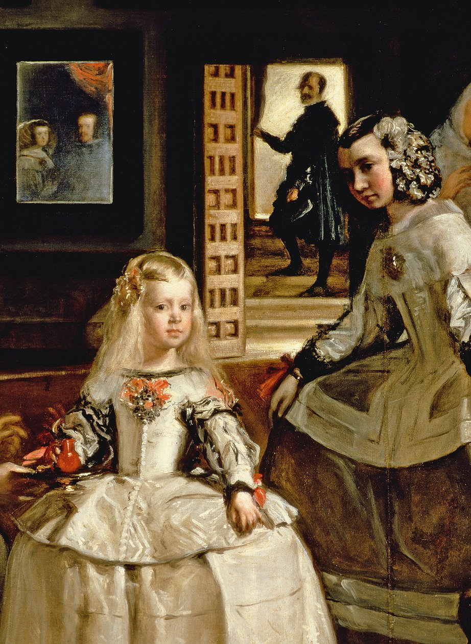 Las Meninas, yksityiskohta Infanta Margaritasta ja hänen piikasta, 1656 (yksityiskohta 405) tekijältä Diego Velázquez