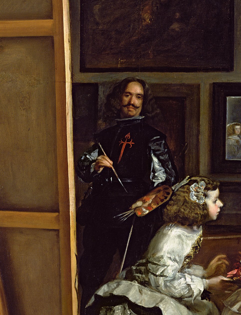 Las Meninas eli Filip IV:n perhe, noin 1656 (yksityiskohta kuvasta 405). tekijältä Diego Velázquez