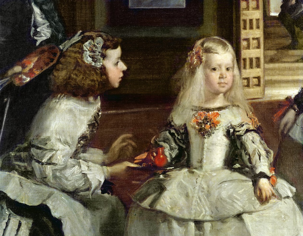 Las Meninas eli Filip IV:n perhe, noin 1656 (yksityiskohta). tekijältä Diego Velázquez