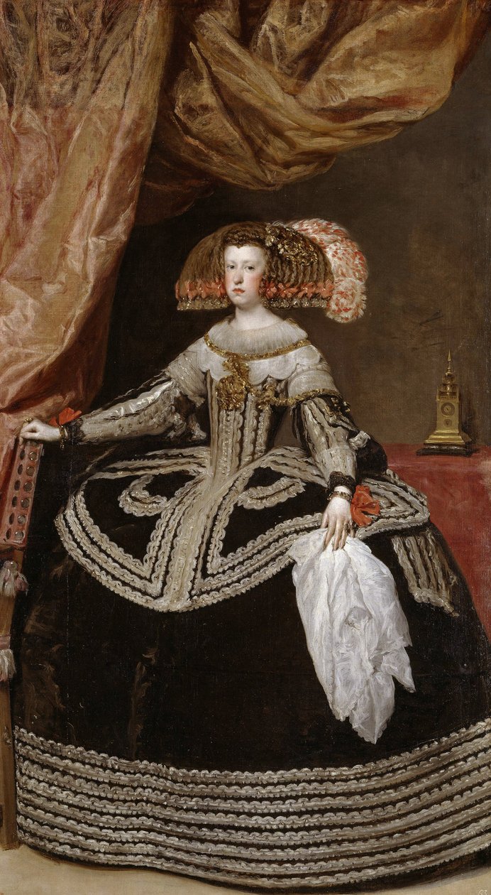Itävallan kuningatar Maria Anna (1634-1696), 1652 tekijältä Diego Velázquez