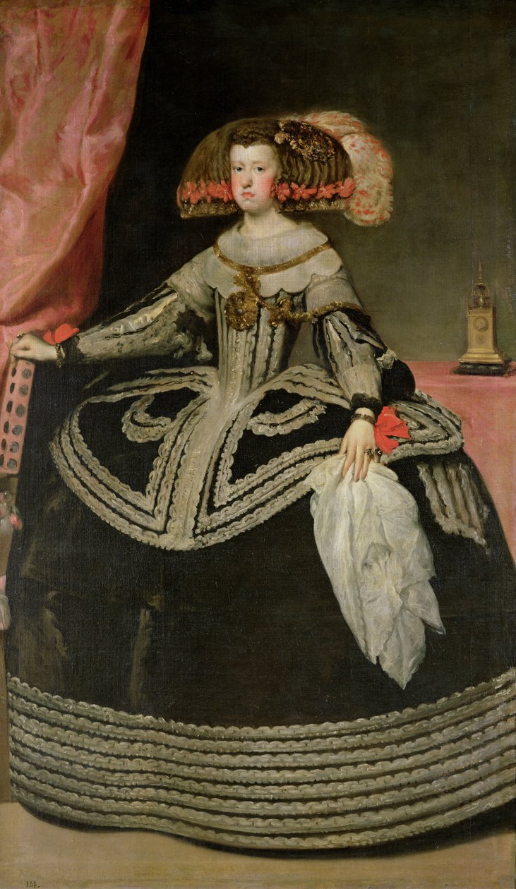 Itävallan kuningatar Maria Anna (1634-1696), n. 1652 tekijältä Diego Velázquez
