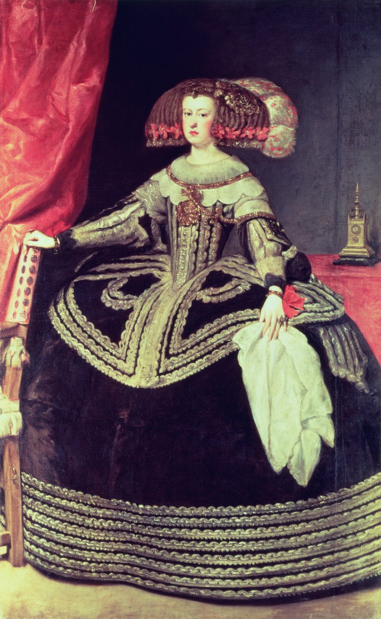 Itävallan kuningatar Mariana (1635-1696) n. 1653 tekijältä Diego Velázquez