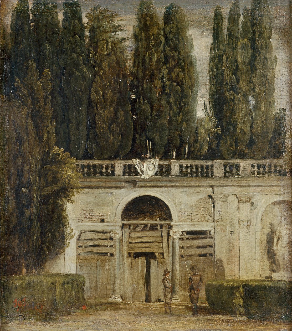 Vista del jardín de Villa Medici ja Roma tekijältä Diego Velázquez