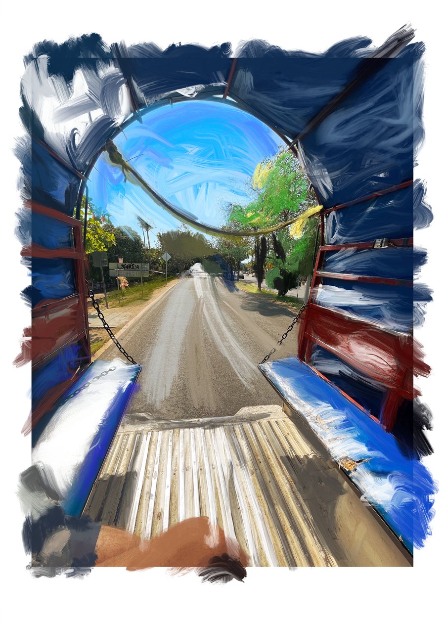 Camion puerto, 2022 (digitaalinen taideteos tehty iPadilla) tekijältä Diego Beyro