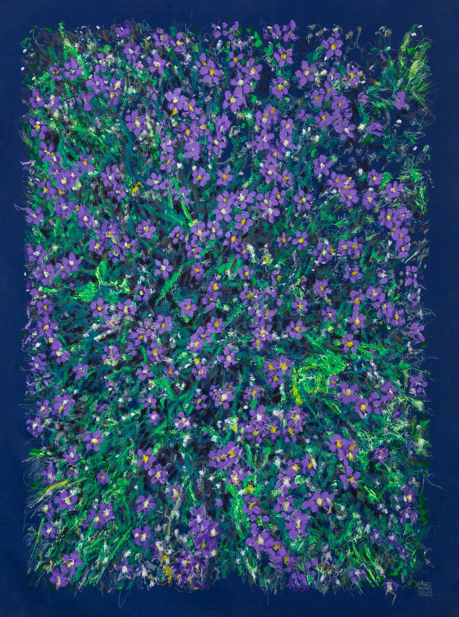 Beautiful Lesser Centaur near Aldeanueva del Camino, 2025 (akryyli ja lyijykynä kankaalle) tekijältä Diego Beyro