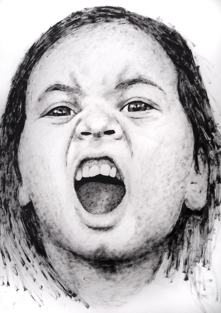 Clara (Kids-sarja), 2008 (akryyli paperille) tekijältä Diego Beyro