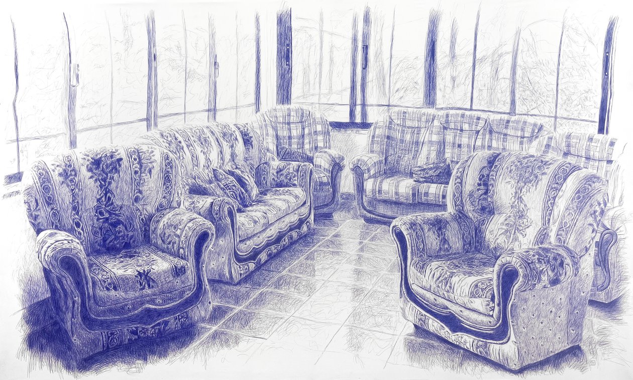 Descanso, 2023 (muste kankaalle) tekijältä Diego Beyro