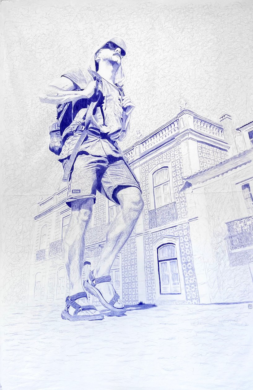 The Wayfarer, 2022 (tussi kankaalle) tekijältä Diego Beyro