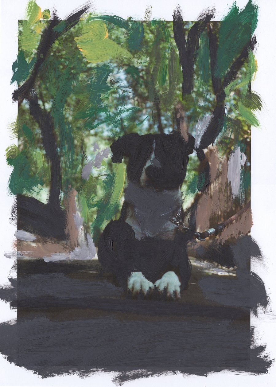 Roma subexpuesta, 2019 (akryylimaali painetulle valokuvalle) tekijältä Diego Beyro