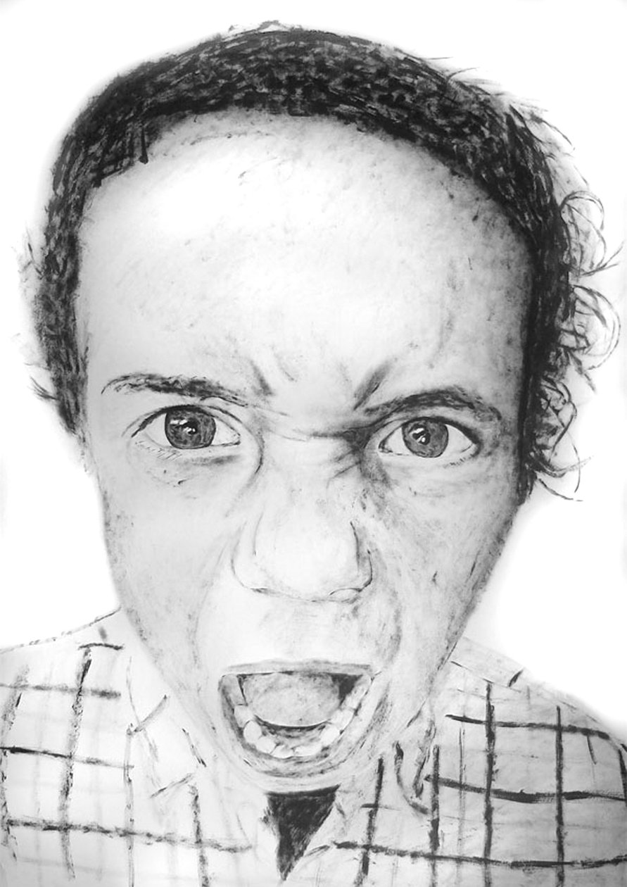 Santiago (Kids-sarja), 2008 (akryyli paperille) tekijältä Diego Beyro