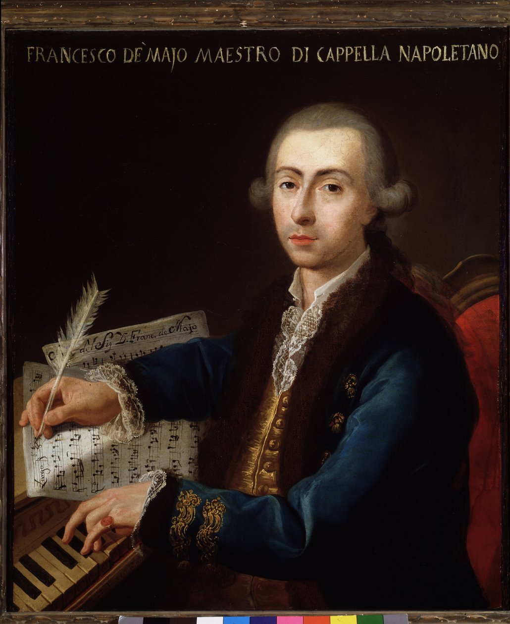 Italian säveltäjän Gian Francesco de Majon (1732-1770) muotokuva tekijältä Diego Pesco