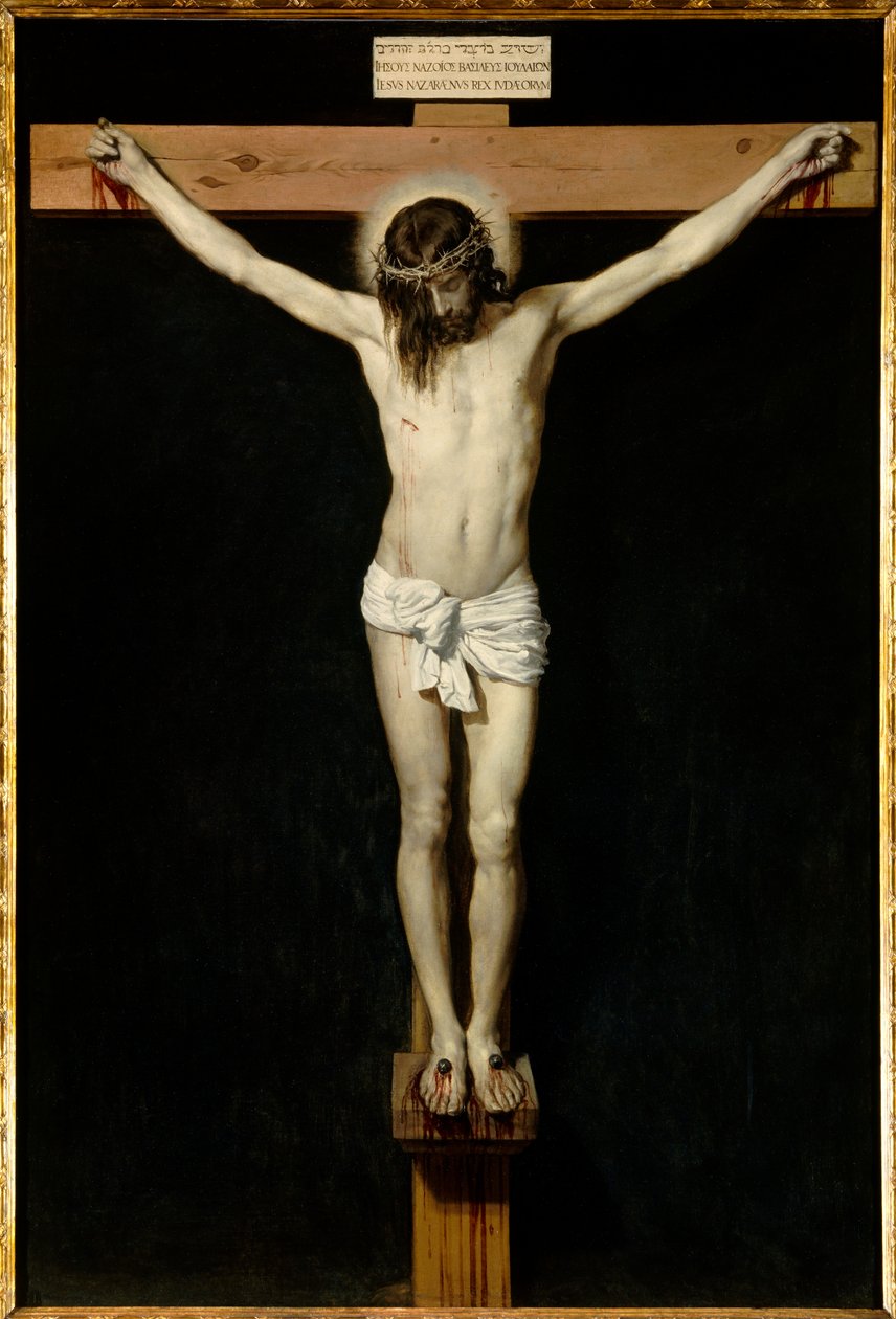 Kristus ristiinnaulitsee. Diego Rodriguez de Silva y Velasquezin (1599-1660) maalaus tekijältä Diego Velázquez