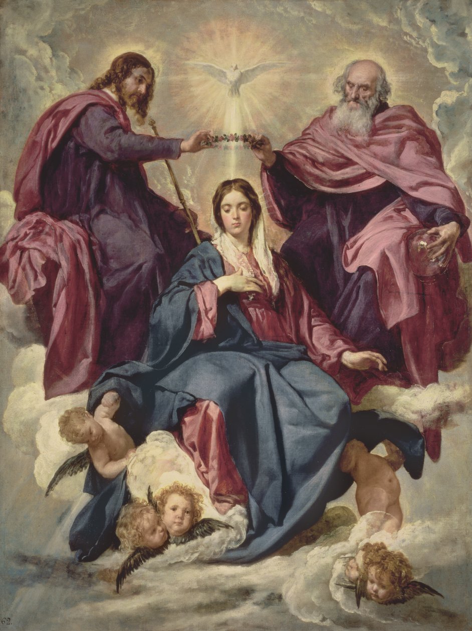 Neitsyen kruunaus, n. 1641-1642 (öljy kankaalle) tekijältä Diego Velázquez