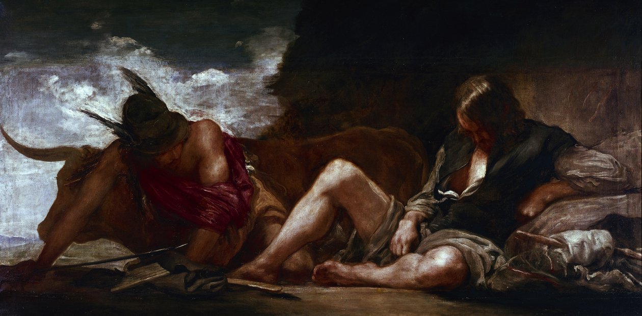 Merkurius ja Argo, n. 1659 (öljy kankaalle) tekijältä Diego Rodriguez de Silva y Velazquez