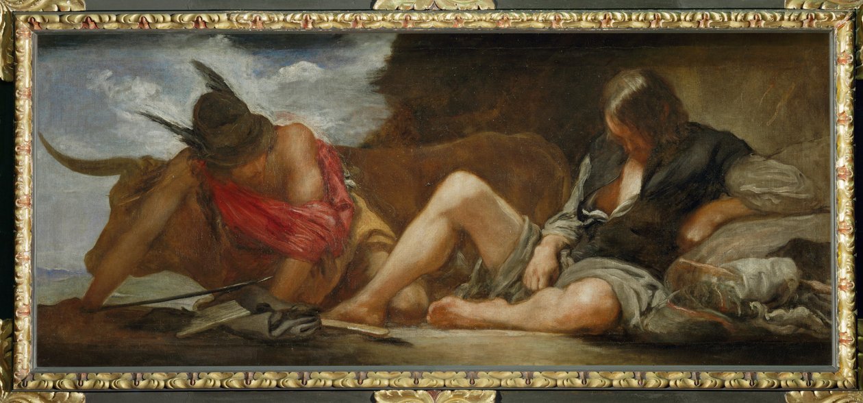Merkurius ja Argos ... (maalaus kankaalle) tekijältä Diego Rodriguez de Silva y Velazquez