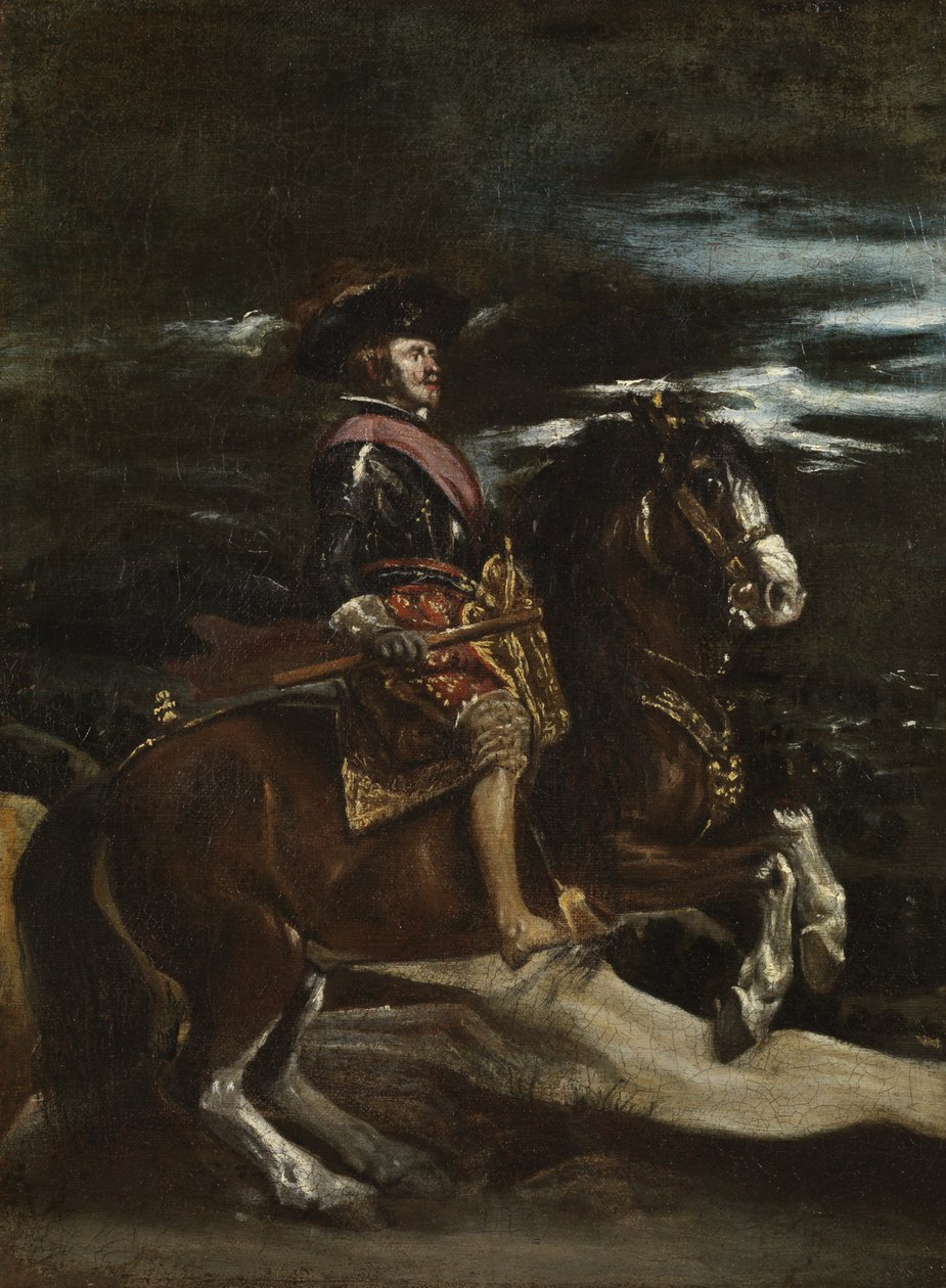 Philip IV hevosen selässä, n. 1640-1660 tekijältä Diego Velázquez