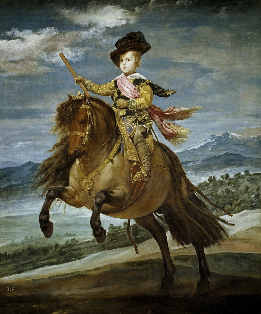 Prinssi Balthasar Carlosin (Balthazar-Charles Espanjan tai Itävallan) ratsastusmuotokuva tekijältä Diego Velázquez