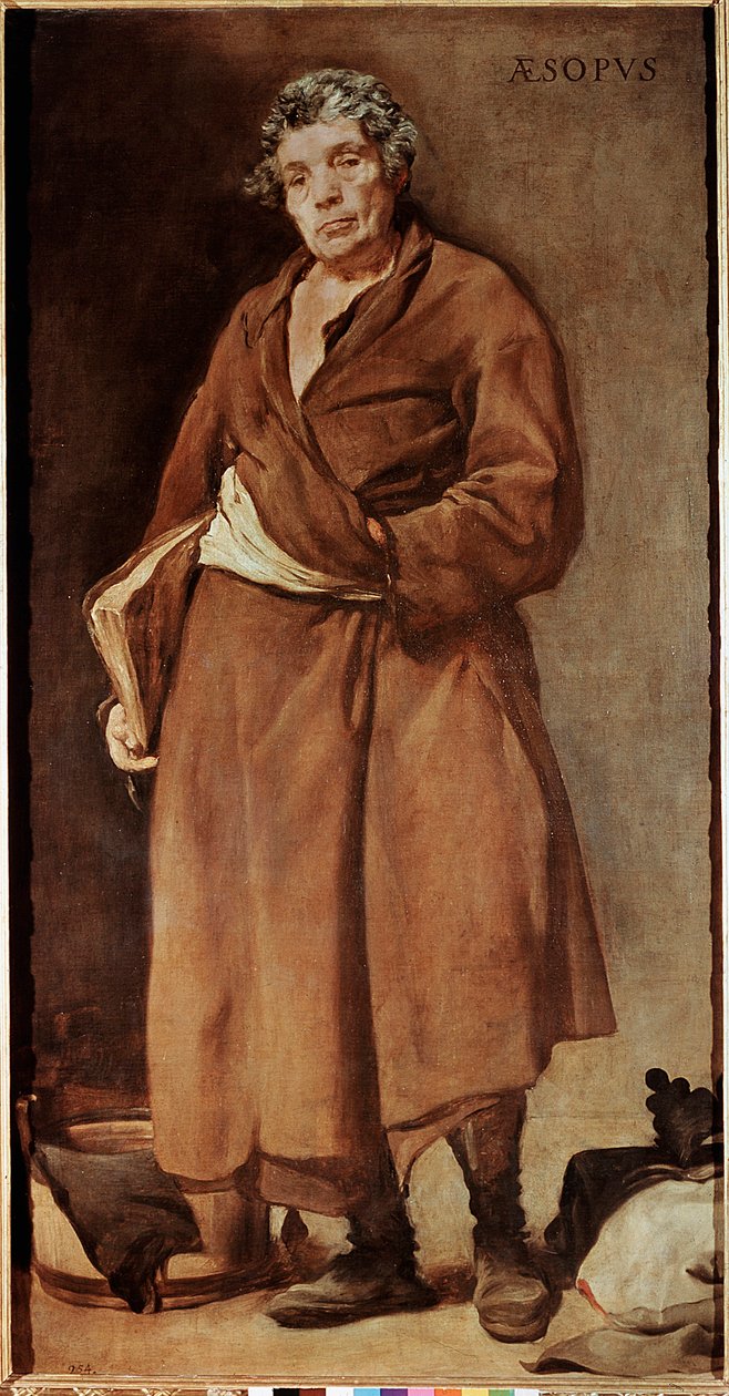 Kreikkalaisen kirjailijan Aesopoksen muotokuva (öljy kankaalle tekijältä Diego Velázquez