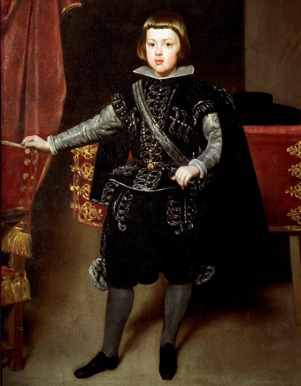 Espanjalaisen Baltasar Carlosin muotokuva (öljy kankaalle tekijältä Diego Velázquez
