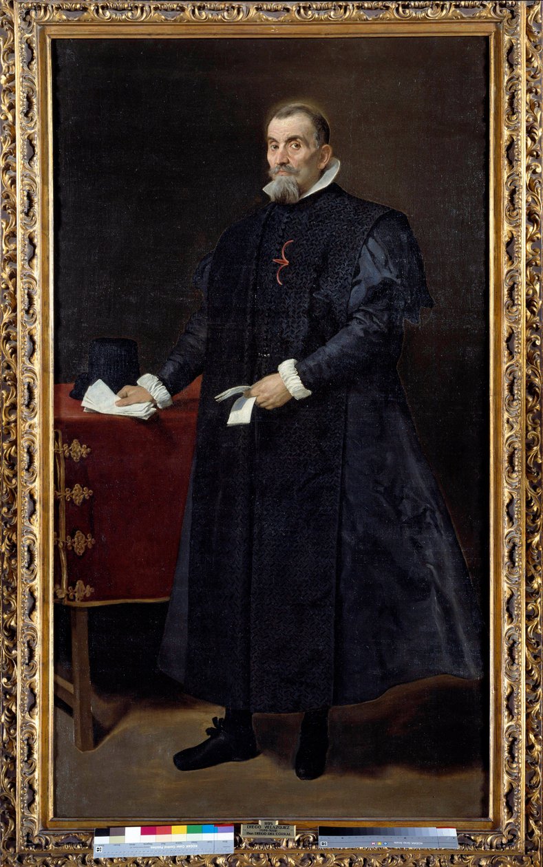 Diego De Corralin ja Kastilian korkeimman neuvoston kuuntelijan Arellanon muotokuva (1570-1632). Diego Rodriguez de Silvan ja Velasquezin (1599-1660) maalaus tekijältä Diego Velázquez