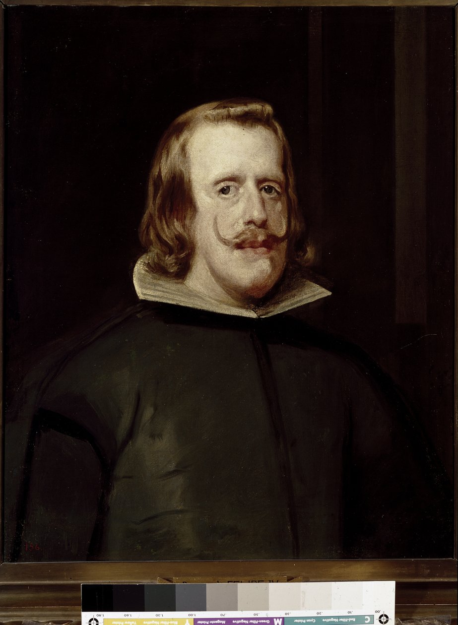 Espanjalaisen Filippo IV:n muotokuva tekijältä Diego Rodriguez de Silva y Velazquez