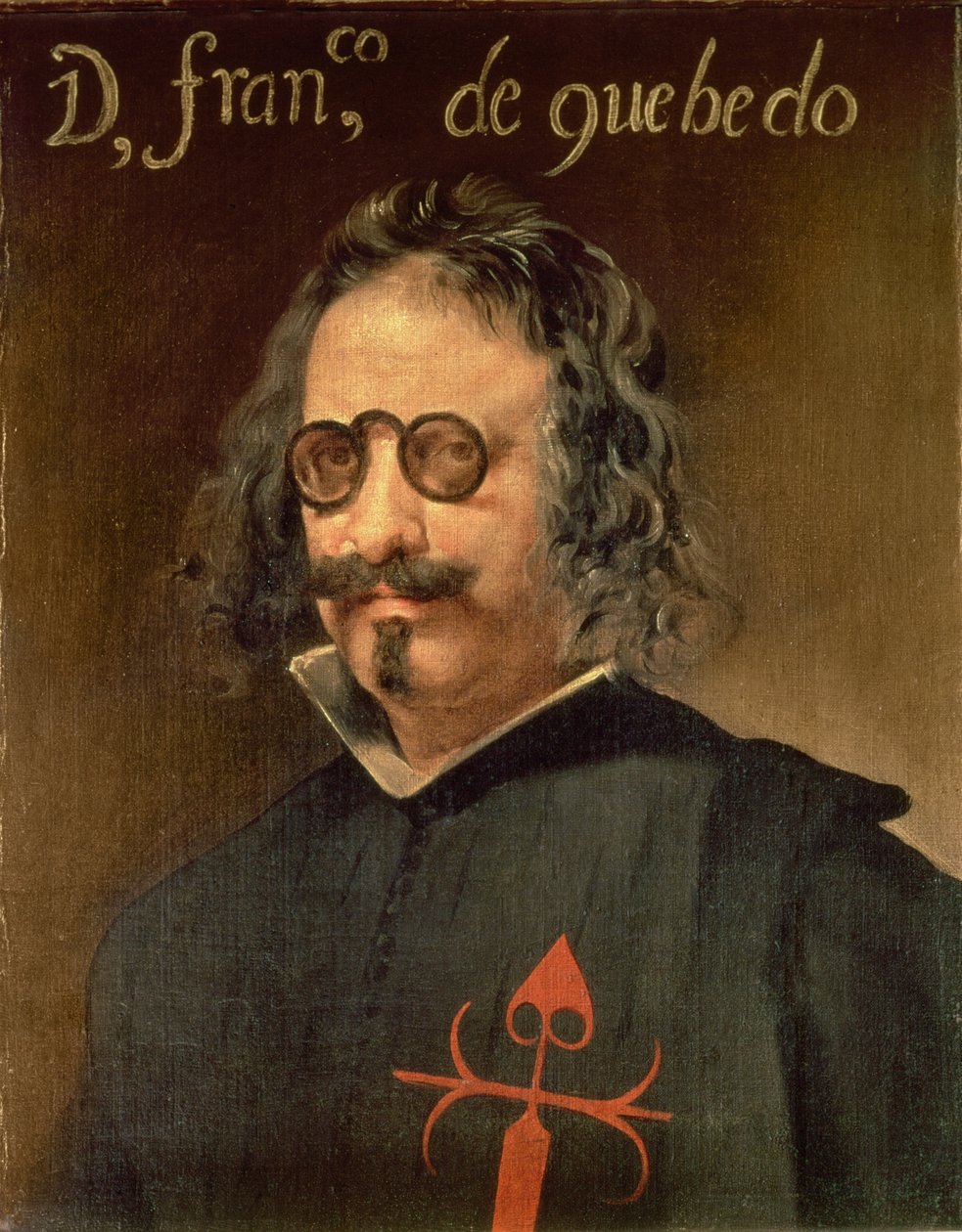 Muotokuva Francisco de Quevedo y Villegasista (1580-1645) (öljy kankaalle) tekijältä Diego Velázquez