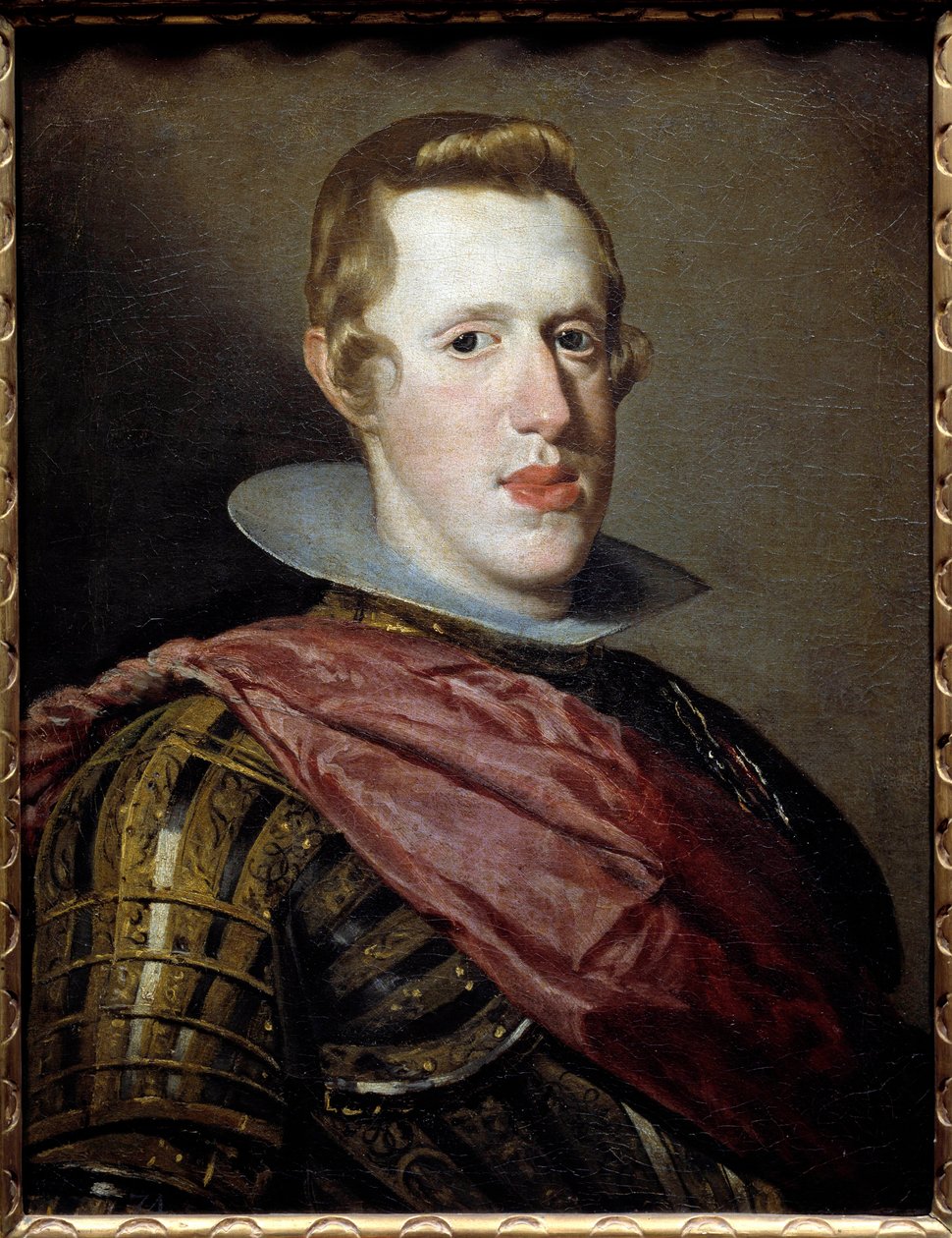 Espanjan kuninkaan Philip IV:n (1605-1665) muotokuva. Diego Rodriguez de Silva y Velasquezin (1599-1660) maalaus tekijältä Diego Velázquez