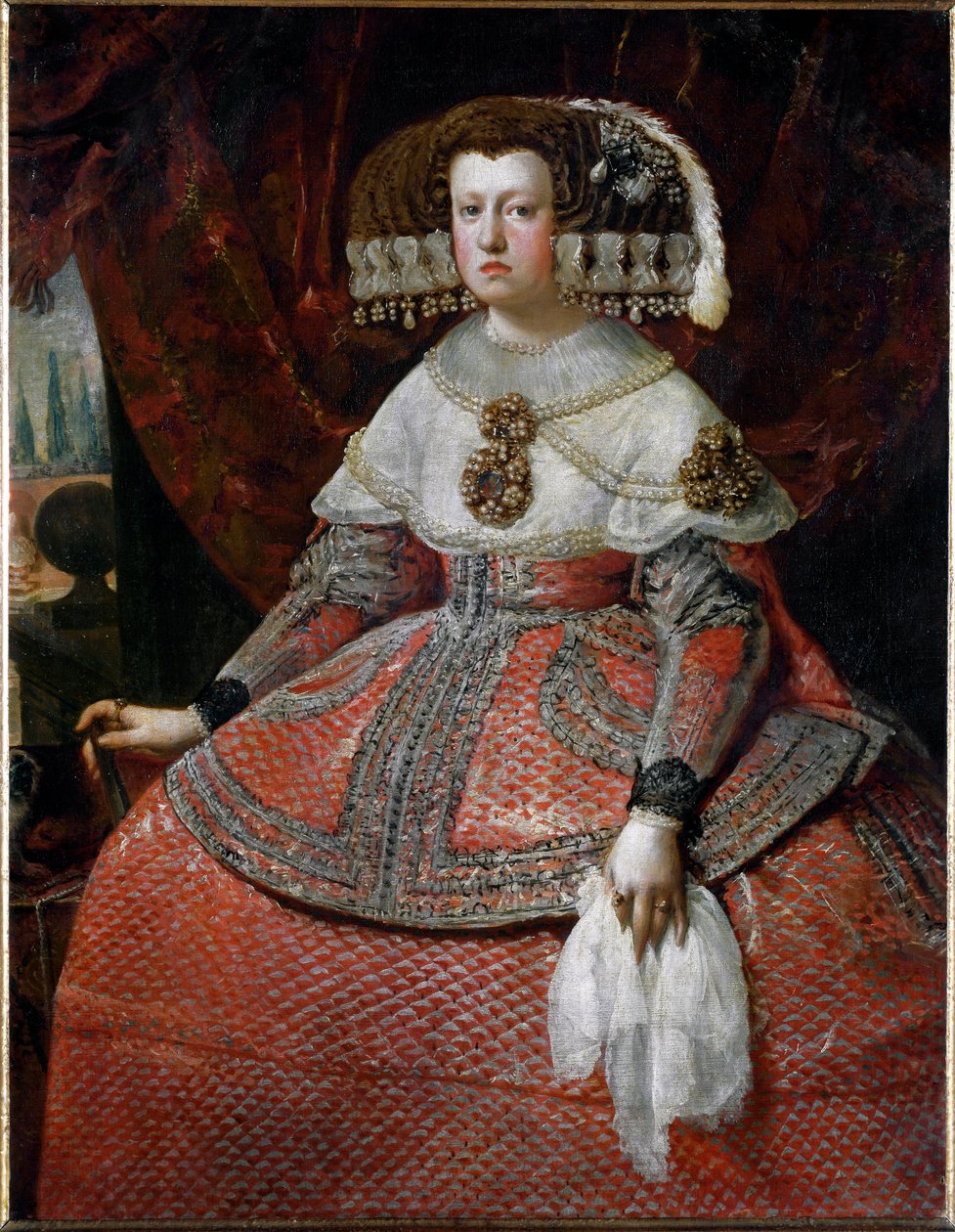 Espanjan kuningatar Maria Annan muotokuva (öljy kankaalle tekijältä Diego Velázquez