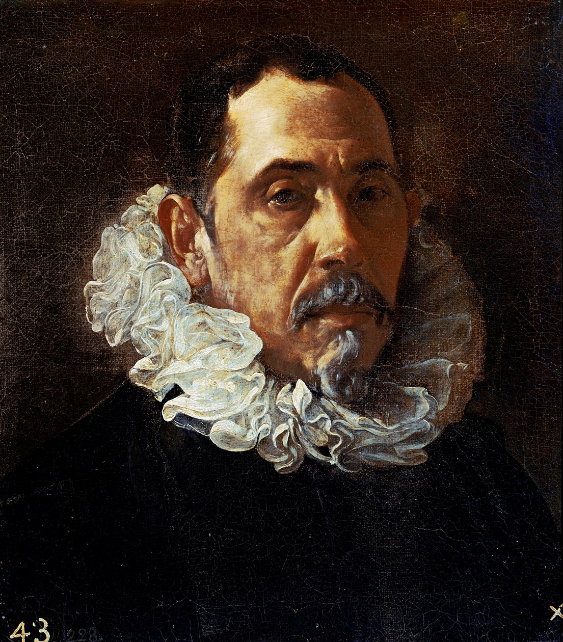Miehen muotokuva (Francisco Pacheco?), C.1620 (öljy kankaalle) tekijältä Diego Rodriguez de Silva y Velazquez